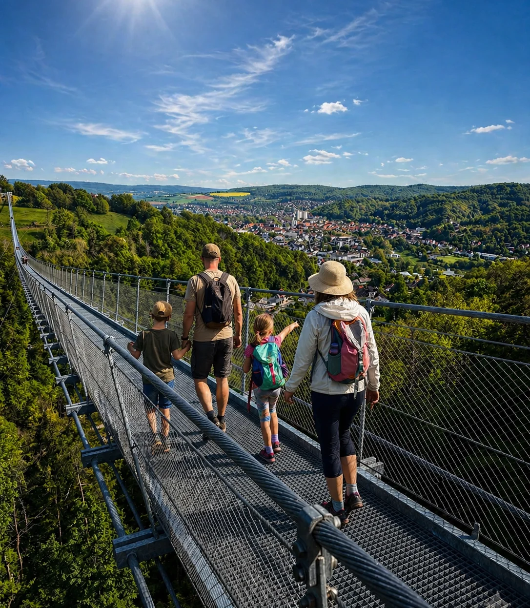 Highwalk Hängebrücke im Fuldatal bei Rotenburg